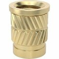 Bsc Preferred Brass Heat-Set Inserts for Plastic Flanged 5/16-18 Thread Size 1/2 Installed Length, 10PK 97171A260